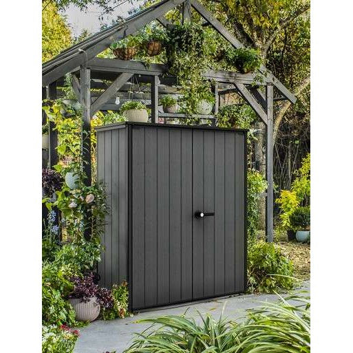 Keter 4×2 Cortina Alto Heavy Duty Vertical Plastic Garden Shed with Shelves